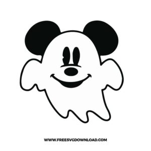 Mickey Mouse ghost SVG cut file