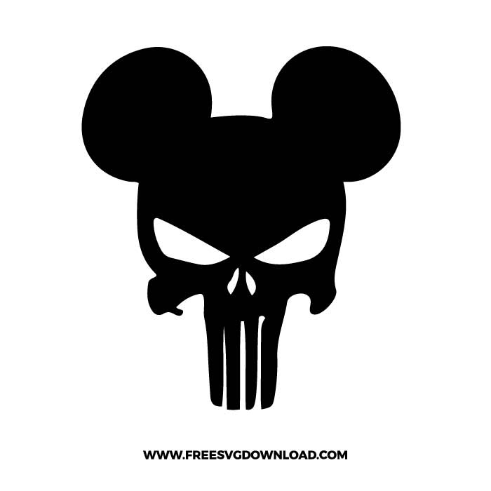 Mickey Mouse punisher SVG & PNG, SVG Free Download,  SVG for Cricut Design Silhouette, svg files for cricut,