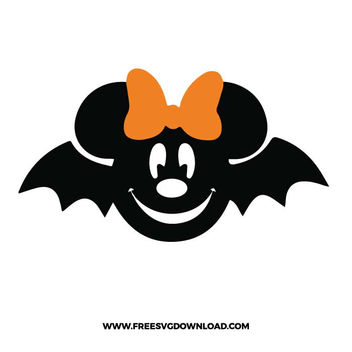Minnie Mouse bat free SVG & PNG, SVG Free Download,  SVG for Cricut Design Silhouette,