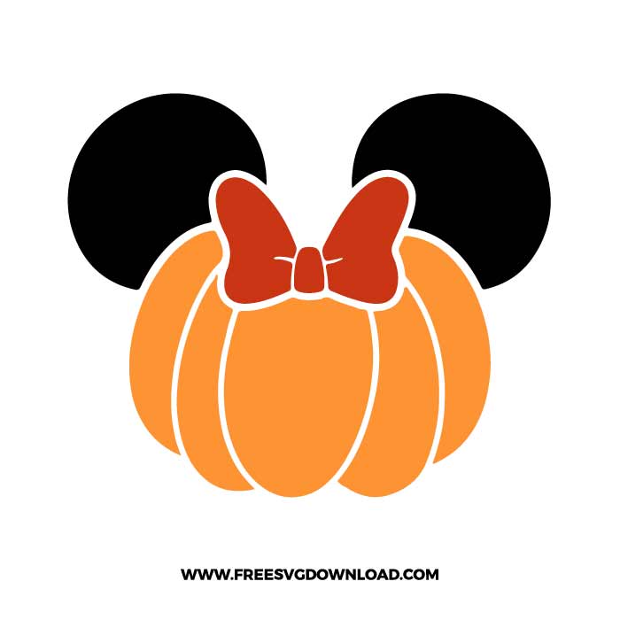 Minnie Mouse Pumpkin SVG & PNG halloween cut files - Free SVG Download