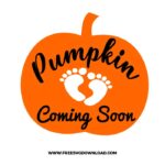 Pumpkin coming soon SVG & PNG, SVG Free Download, SVG for Cricut Design Silhouette, svg files for cricut, halloween free svg, spooky free svg, baby svg, pregnant svg, mom svg, new born svg, boo svg fall svg, pumpkin svg, happy halloween svg