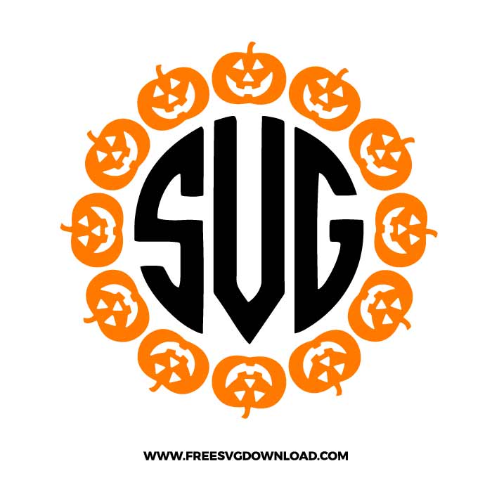 Pumpkin monogram SVG & PNG, SVG Free Download, SVG for Cricut Design Silhouette, svg files for cricut, halloween free svg, spooky free svg, boo svg fall svg, pumpkin svg, happy halloween svg, halloween png, ghost svg