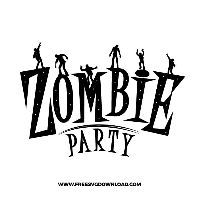 Zombie party free SVG & PNG, SVG Free Download,  SVG for Cricut Design Silhouette, svg files for cricut, halloween free svg, spooky free svg, fall svg, pumpkin svg, happy halloween svg, halloween png, ghost svg, autumn svg, trick or treat svg, horror svg, witch svg, skull svg, zombie svg, halloween tshirt svg