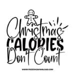 Christmas Calories Don't Count SVG & PNG cut files SVG & PNG, funny kitchen svg, pot holder svg, chef svg, baking svg, cooking svg, kitchen sign svg, farmhouse svg, kitchen towel svg, pantry svg, farm svg, layered SVG Free Download,  SVG for Cricut Design Silhouette, svg files for cricut