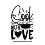Cook With Love SVG & PNG cut files SVG & PNG, funny kitchen svg, pot holder svg, chef svg, baking svg, cooking svg, kitchen sign svg, farmhouse svg, kitchen towel svg, pantry svg, farm svg, layered SVG Free Download,  SVG for Cricut Design Silhouette, svg files for cricut