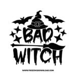 Bad witch 2 free SVG & PNG, SVG Free Download,  SVG for Cricut Design Silhouette, svg files for cricut, halloween free svg, spooky svg