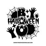 Boo Halloween white free SVG & PNG, SVG Free Download,  SVG for Cricut Design Silhouette, svg files for cricut, halloween free svg, spooky svg