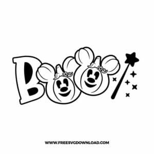 Mickey Mouse Boo Free SVG File