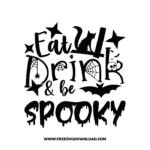 Eat drink and be spooky cat free SVG & PNG, SVG Free Download,  SVG for Cricut Design Silhouette, svg files for cricut, halloween free svg, spooky svg