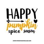 Happy pumpkin spice season SVG & PNG, SVG Free Download,  SVG for Cricut Design Silhouette, svg files for cricut, quotes svg, popular svg, funny svg, thankful svg, fall svg, autumn svg, blessed svg, pumpkin svg, grateful svg, happy fall svg, thanksgiving svg, fall leaves svg, fall welcome svg