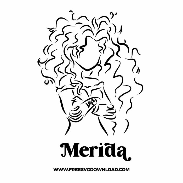 Merida SVG & PNG, SVG Free Download, svg files for cricut, svg files for Silhouette, separated svg, trending svg, disney svg, svg for kids, cartoon svg, disney princess svg, princess svg, brave svg