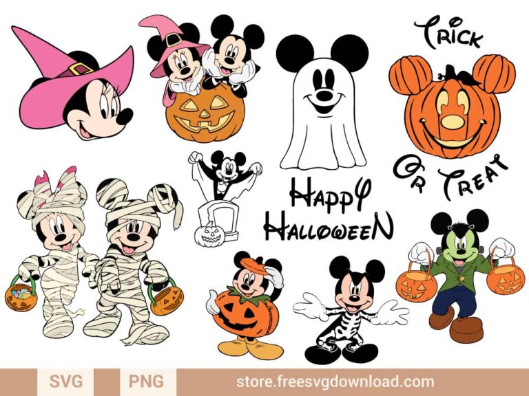 Mickey Mouse Halloween SVG cut files bundle