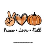 Peace love fall free SVG & PNG, SVG Free Download,  SVG for Cricut Design Silhouette, svg files for cricut, quotes svg, popular svg, funny svg, fall svg, autumn svg, pumpkin svg, happy fall svg, halloween svg, fall leaves svg, fall welcome svg