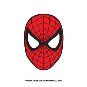 Spiderman Face Free SVG File