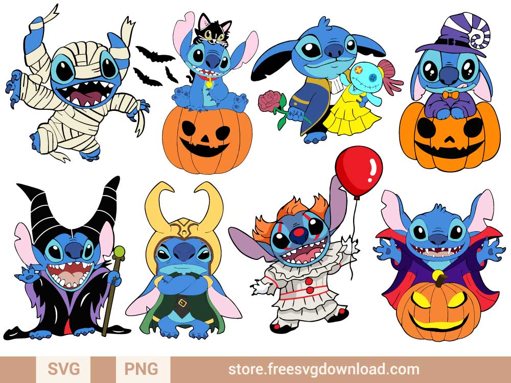 Stitch Halloween SVG & PNG free cut files - Free SVG Download