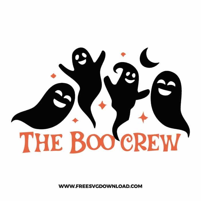 The boo crew free SVG & PNG, SVG Free Download,  SVG for Cricut Design Silhouette, svg files for cricut, halloween free svg, spooky svg