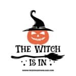 The witch is in free SVG & PNG, SVG Free Download,  SVG for Cricut Design Silhouette, svg files for cricut, halloween free svg, spooky svg