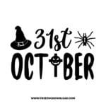 31st October free SVG & PNG, SVG Free Download,  SVG for Cricut Design Silhouette, svg files for cricut, halloween free svg, spooky svg