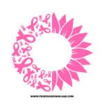 Breast Cancer Starbucks Wrap free SVG & PNG, SVG Free Download, SVG for Cricut Design Silhouette, breast cancer ribbon sunflower svg
