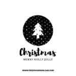 Christmas Merry Holly Jolly SVG & PNG, SVG Free Download, svg files for cricut, Merry Christmas SVG, Santa svg, Christmas ornaments svg