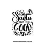 Dear Santa I've Been GOODish SVG & PNG, SVG Free Download, svg files for cricut, Merry Christmas SVG, Santa svg, Christmas ornaments svg