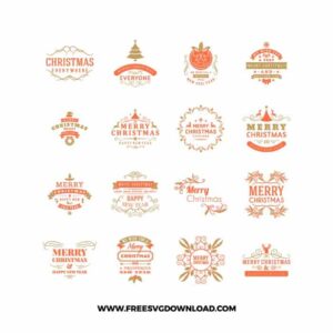 Happy Holidays Bundle SVG & PNG, SVG Free Download, svg files for cricut, Merry Christmas SVG, Santa svg, Christmas ornaments svg