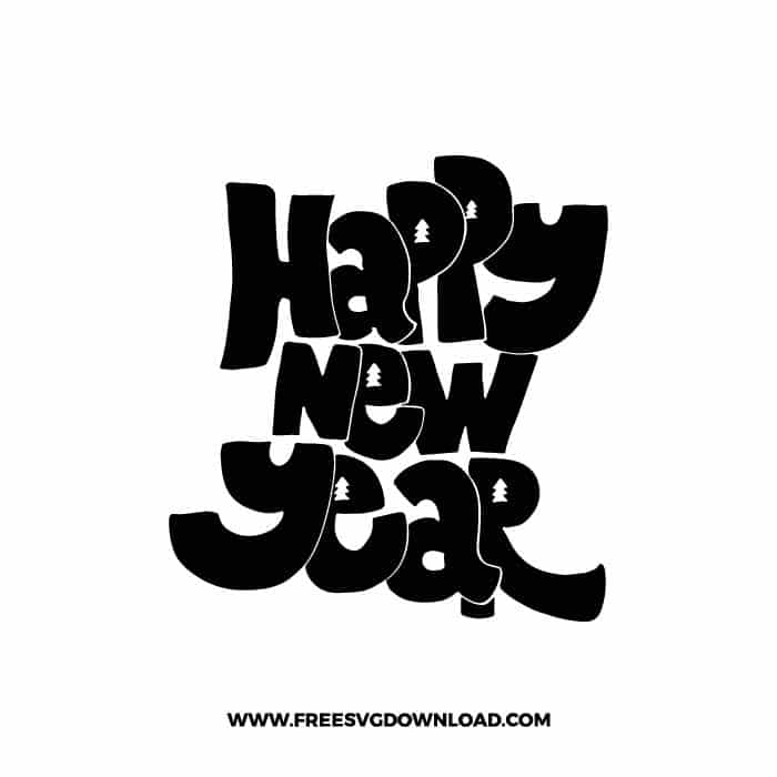 Happy New Year 3 SVG & PNG, SVG Free Download, svg files for cricut, Merry Christmas SVG, Santa svg, Christmas ornaments svg