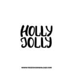Holly Jolly 3 SVG & PNG, SVG Free Download, svg files for cricut, Merry Christmas SVG, Santa svg, Christmas ornaments svg