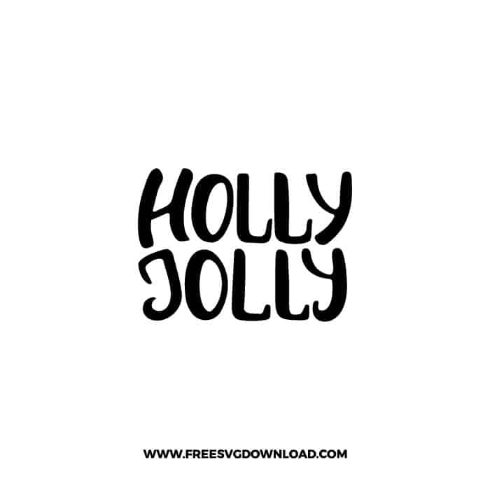 Holly Jolly 3 SVG & PNG, SVG Free Download, svg files for cricut, Merry Christmas SVG, Santa svg, Christmas ornaments svg