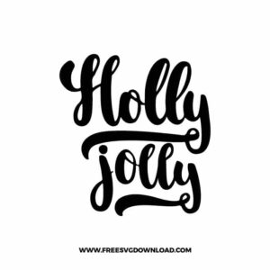 Holly Jolly Christmas Free SVG File