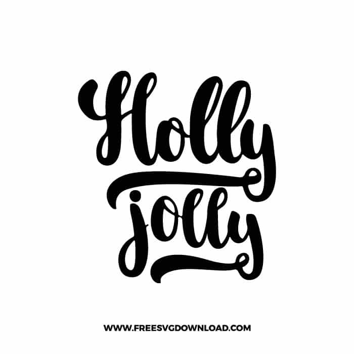 Holly Jolly 4 SVG & PNG, SVG Free Download, svg files for cricut, Merry Christmas SVG, Santa svg, Christmas ornaments svg