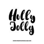 Holly Jolly 5 SVG & PNG, SVG Free Download, svg files for cricut, Merry Christmas SVG, Santa svg, Christmas ornaments svg