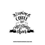 I Run on Coffee and Christmas Cheer SVG & PNG, SVG Free Download, svg files for cricut, Merry Christmas SVG, Santa svg
