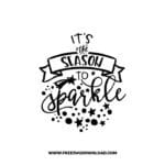 It's The Season to Sparkle SVG & PNG, SVG Free Download, svg files for cricut, Merry Christmas SVG, Santa svg, Christmas ornaments svg