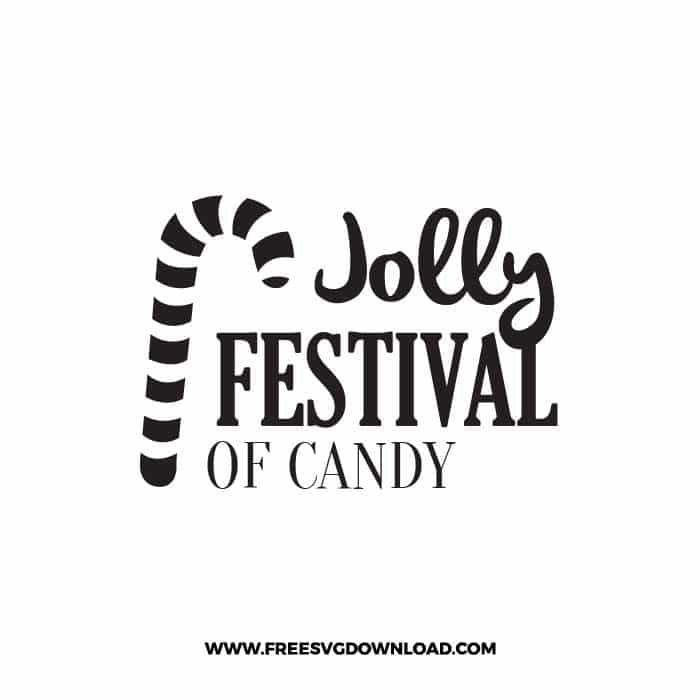 Jolly Festival of Candy SVG & PNG, SVG Free Download, svg files for cricut, Merry Christmas SVG, Santa svg, Christmas ornaments svg