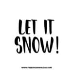 Let It Snow 2 SVG & PNG, SVG Free Download, svg files for cricut, Merry Christmas SVG, Santa svg, Christmas ornaments svg