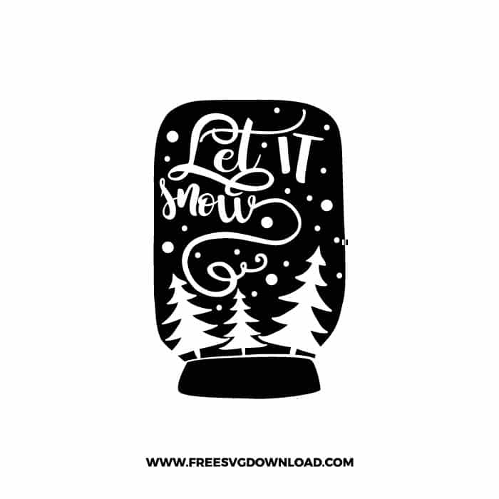 Let It Snow 5 SVG & PNG, SVG Free Download, svg files for cricut, Merry Christmas SVG, Santa svg, Christmas ornaments svg