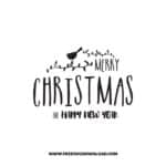 Merry Christmas Bird SVG & PNG, SVG Free Download, svg files for cricut, Merry Christmas SVG, Santa svg, Christmas ornaments svg
