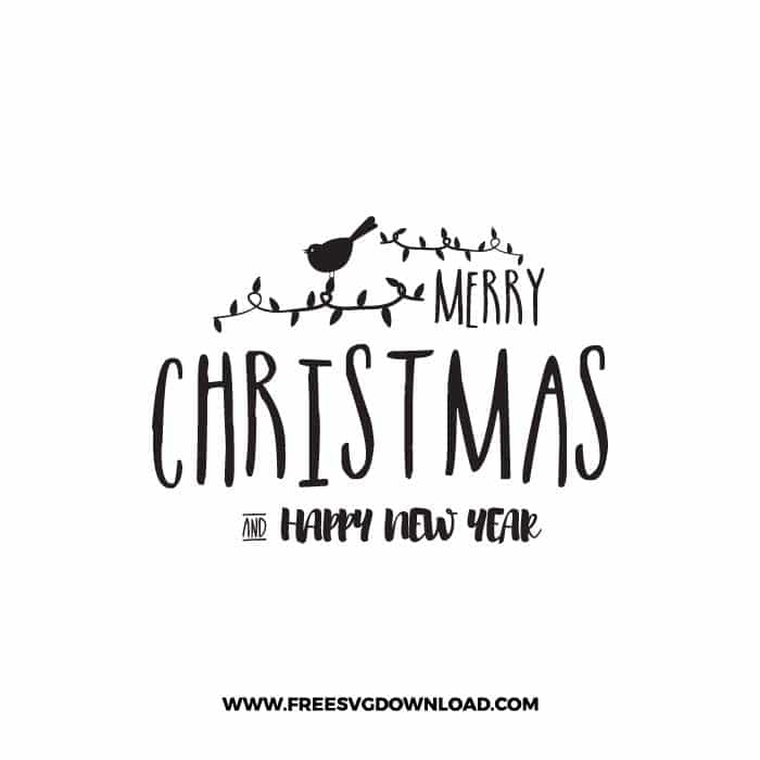 Merry Christmas Bird SVG & PNG, SVG Free Download, svg files for cricut, Merry Christmas SVG, Santa svg, Christmas ornaments svg