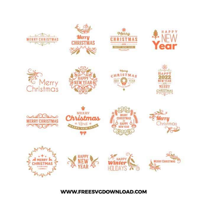 Merry Christmas Bundle 3 SVG & PNG, SVG Free Download, svg files for cricut, Merry Christmas SVG, Santa svg, Christmas ornaments svg