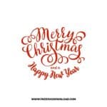 Merry Christmas Calligraphy 1 SVG & PNG, SVG Free Download, svg files for cricut, Merry Christmas SVG, Santa svg, Christmas ornaments svg