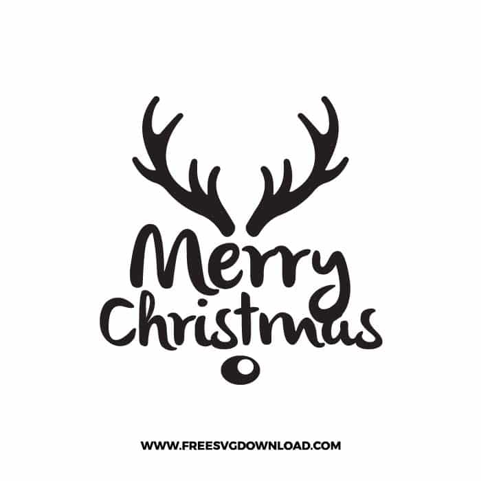 Merry Christmas Rudolph SVG & PNG, SVG Free Download, svg files for cricut, Merry Christmas SVG, Santa svg, Christmas ornaments svg
