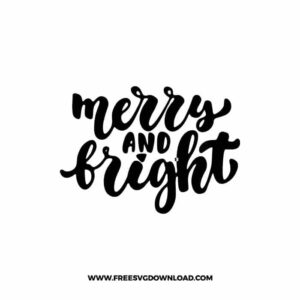 Merry and Bright Cricut Free SVG File