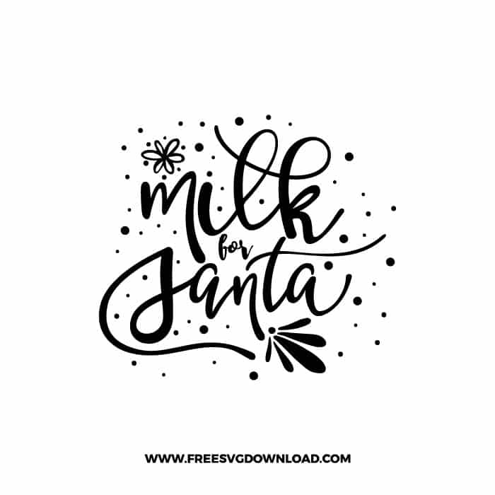 Milk for Santa SVG & PNG, SVG Free Download, svg files for cricut, Merry Christmas SVG, Santa svg, Christmas ornaments svg