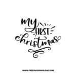 My First Christmas 2 SVG & PNG, SVG Free Download, svg files for cricut, Merry Christmas SVG, Santa svg, Christmas ornaments svg