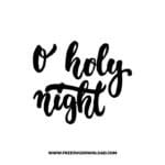 O Holy Night 2 SVG & PNG, SVG Free Download, svg files for cricut, Merry Christmas SVG, Santa svg, Christmas ornaments svg