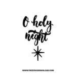 O Holy Night 3 SVG & PNG, SVG Free Download, svg files for cricut, Merry Christmas SVG, Santa svg, Christmas ornaments svg