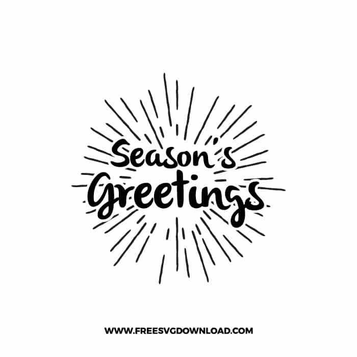 Season's Greetings SVG & PNG, SVG Free Download, svg files for cricut, Merry Christmas SVG, Santa svg, Christmas ornaments svg