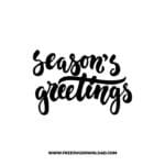 Season's Greetings SVG & PNG, SVG Free Download, svg files for cricut, Merry Christmas SVG, Santa svg, Christmas ornaments svg