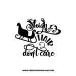 Sleigh Hair Don't Care SVG & PNG, SVG Free Download, svg files for cricut, Merry Christmas SVG, Santa svg, Christmas ornaments svg